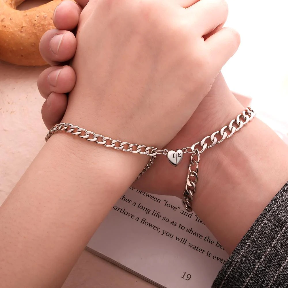HeartBond Magnetic Couple Bracelets